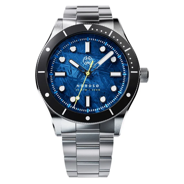 Henry Archer Nordso Automatic Dive Watch with Meteorite Dial #HAC-NOR-TEM-3LI kol saati