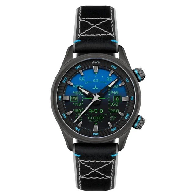 AVI-8 Islander Limited Edition F14 HUD Automatic with Gradient Blue Dial #AV-4142-LIW01 ko