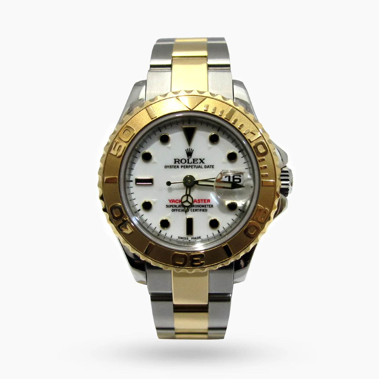 Rolex Yachtmaster White Dial , Steel/Gold ROLEX-Ref:169623 Yachtmaster Ladies White Dial , Steel/Gold- 29 mm kol saati
