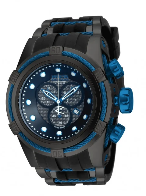 Invicta Bolt Swiss ETA G15.211 Caliber Watch - 53mm, Blue, Black (19485S) kol saati