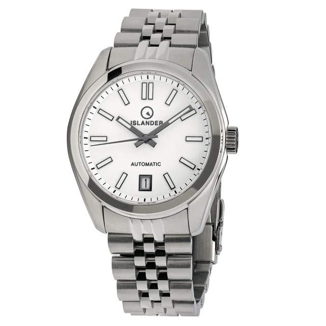 Islander Brookville Hi-Beat Automatic Dress Watch with White Dial #ISL-210 kol saati
