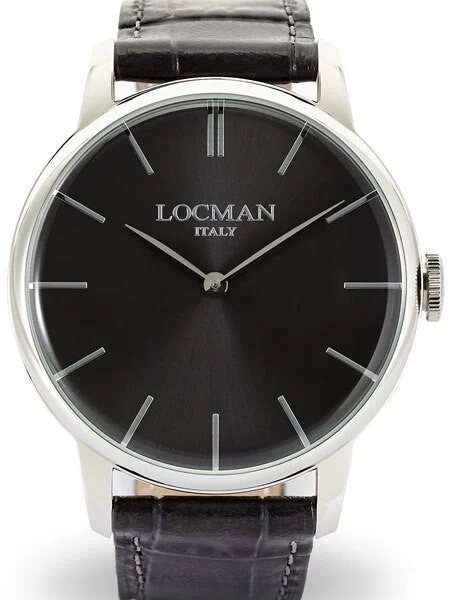 Locman Collection Elegant Quartz Dress Watch with 41mm Case #0251V07-00GYNKPA kol saati