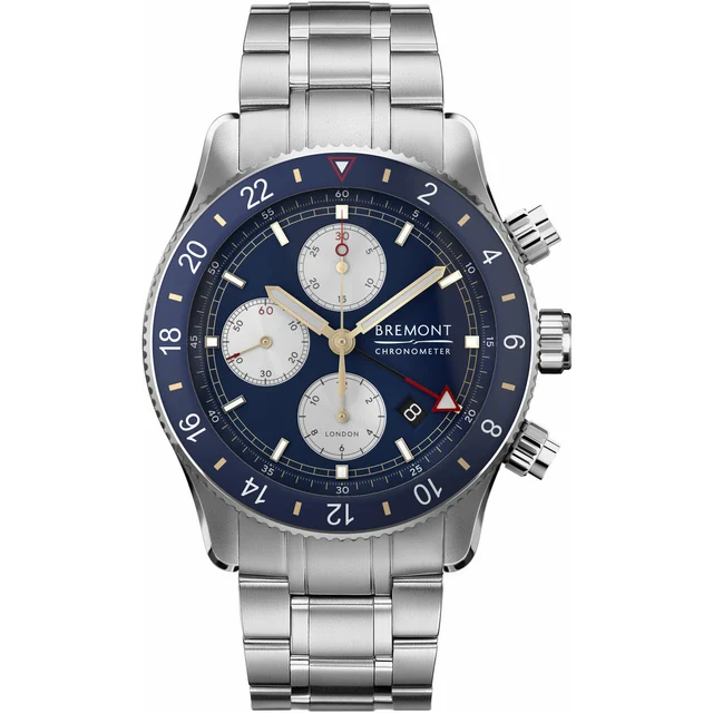 Bremont Supermarine Chronograph Blue Dial on Bracelet SMARINECHRONO-BL-B kol saati