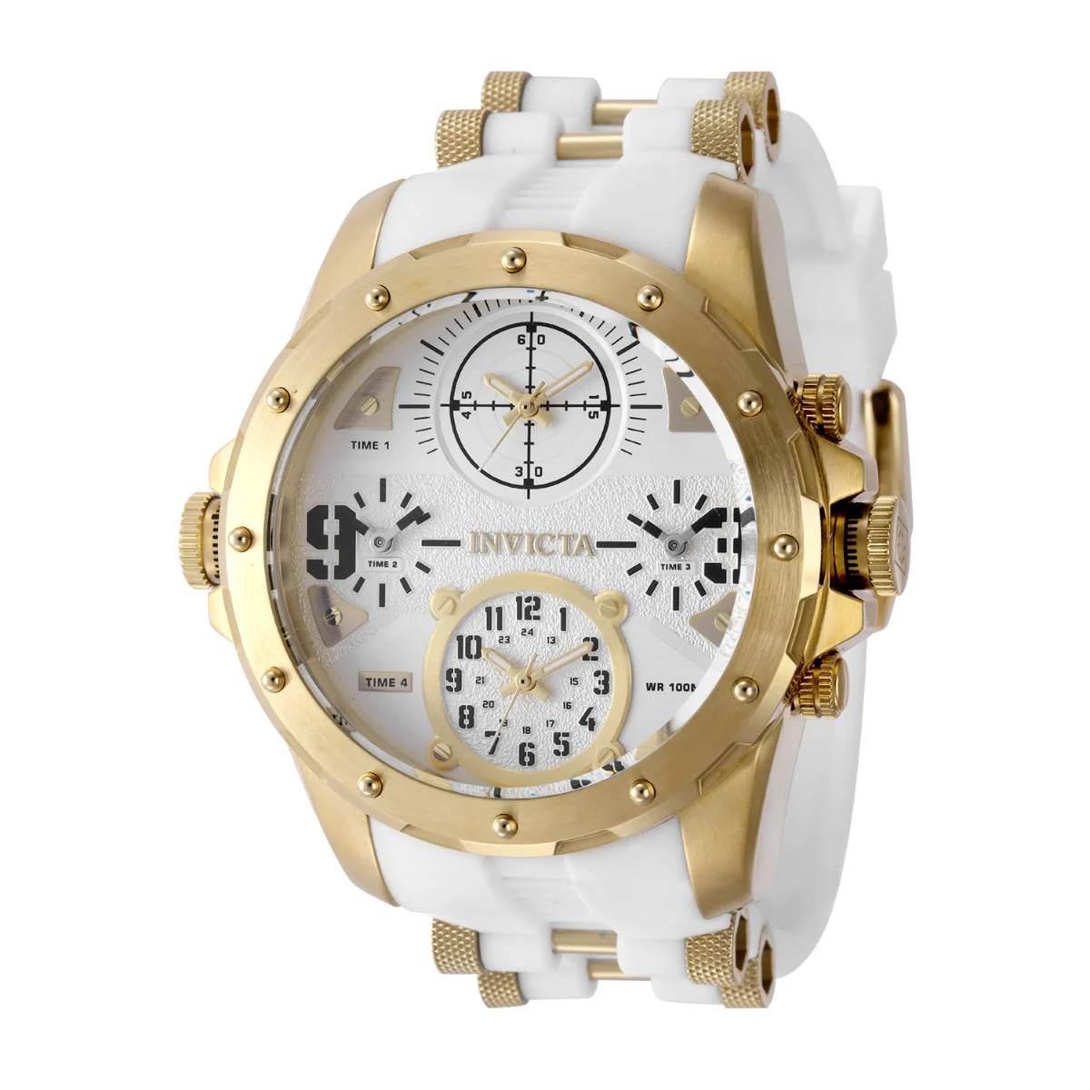 Invicta Coalition Forces Sniper Watch - 50mm. White, Gold (50218) 50 mm kol saati
