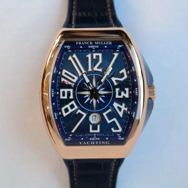 Franck Muller Vanguard Racing Rose Gold 45mm Blue Pre-Owned Franck Muller Vanguard Racing