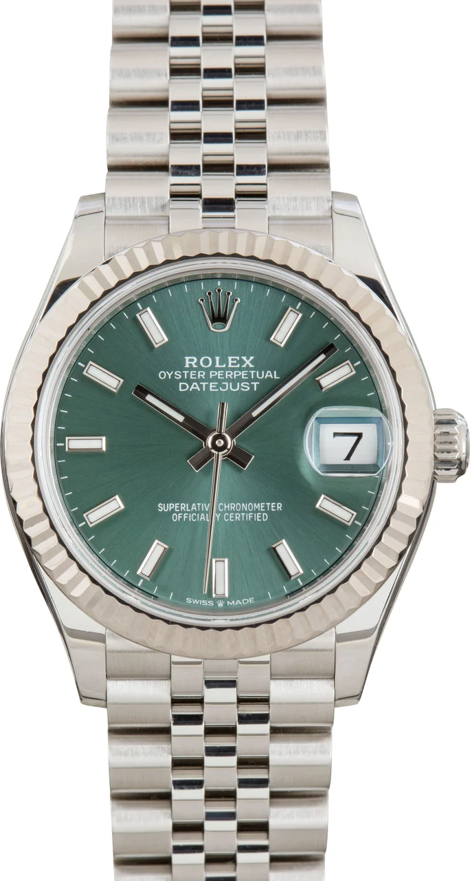 Rolex Datejust 278274 Azzurro Blue Floral Diamond Dial 31 mm kol saati