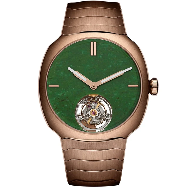 H. Moser & Cie. - Moser & Cie. Streamliner Tourbillon Wyoming Jade 6804-0406 kol saati