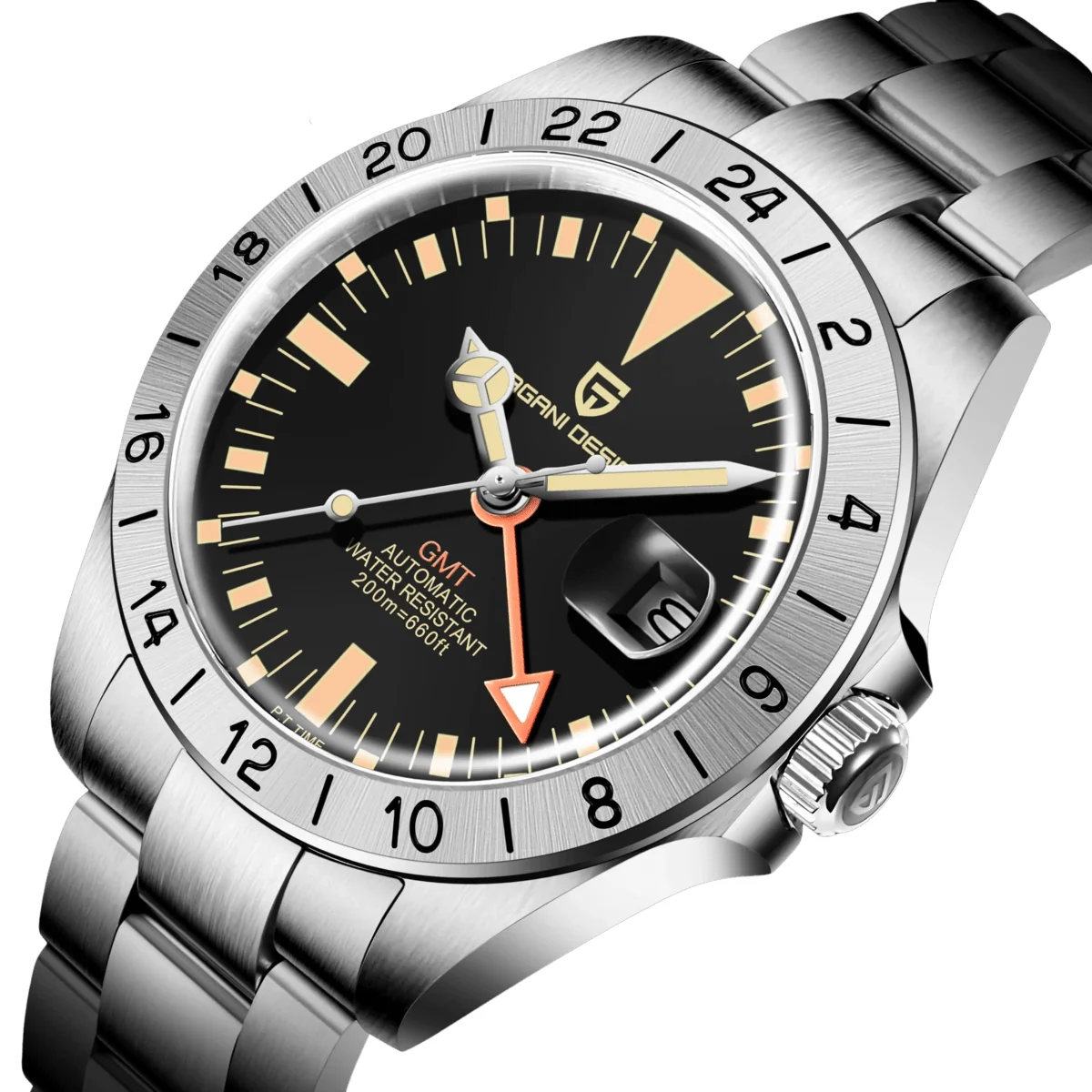 Pagani Design Gmt 14:865#SilverOrange;200007763:201336100 42 mm kol saati