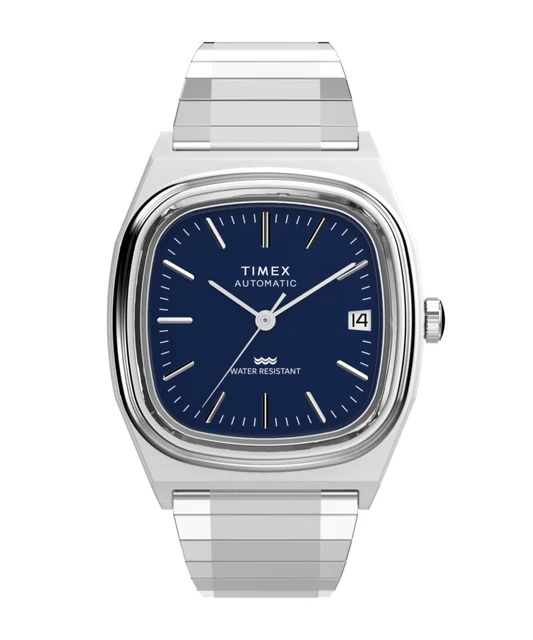 Timex Automatic 1983 E Line 34mm Stainless Steel Expansion Band Watch TW2Y07400 kol saati
