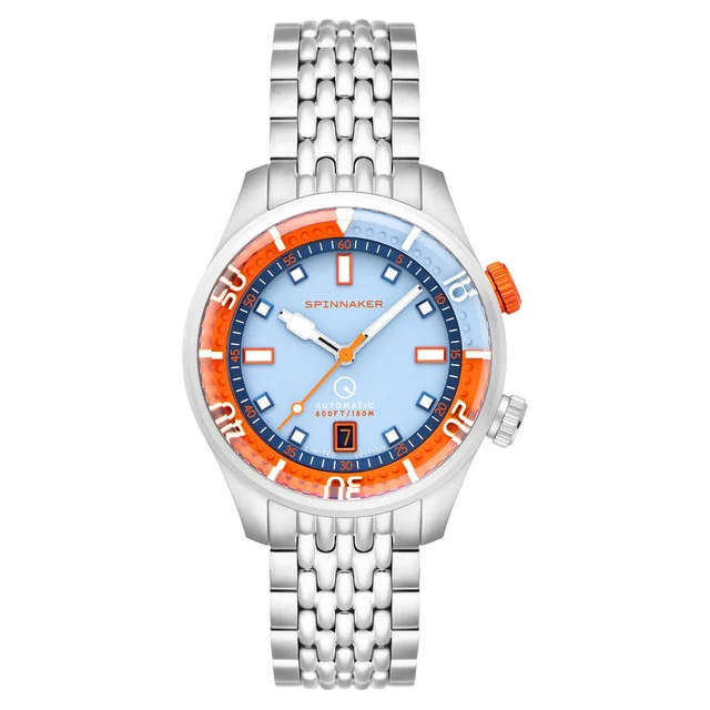 Spinnaker Islander Bradner Limited Edition Compressor Style Watch with Blue and Orange Dia