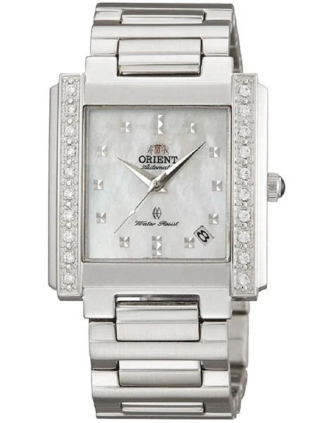 Orient Precious Automatic Dress Watch with Sapphire Crystal and Sparkling Crystal Bezel #ERAN002W 34.2 mm kol saati