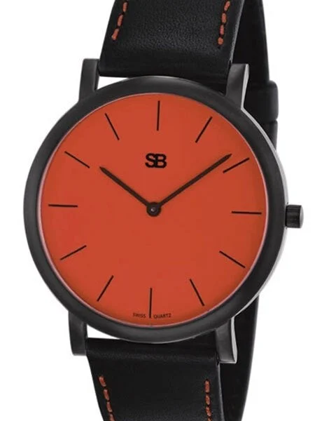 SB Ultra-Thin Swiss Quartz Dress Watch with Sapphire Crystal #SOB1008 kol saati