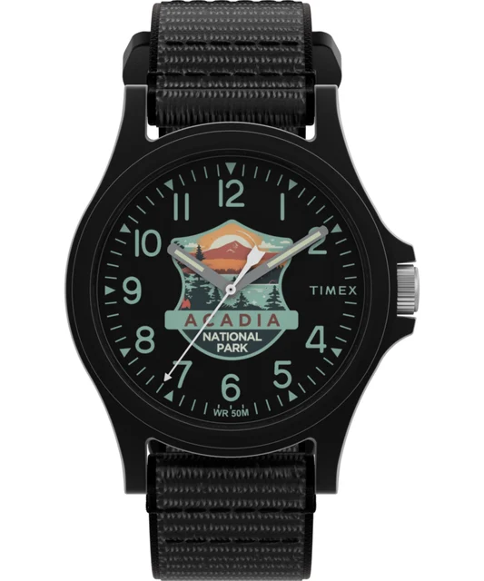 Timex Acadia National Park 40mm Fabric Strap Watch TW2Y32000 kol saati