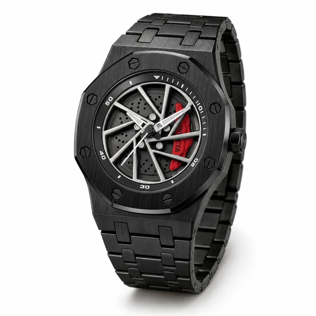 Invicta Speedway Rim Watch - 42mm, Black (70036) kol saati