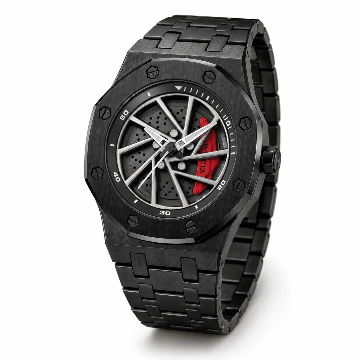 Invicta Speedway Rim Watch - 42mm, Black (70036) 42 mm kol saati