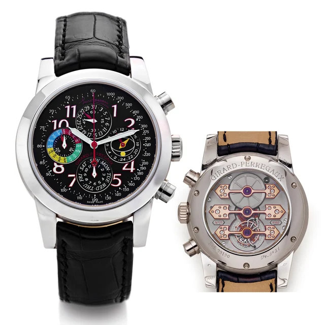 Girard-Perregaux Girard Perregaux Tribute To Enzo Ferrari Platinum Three Golden Bridges 99