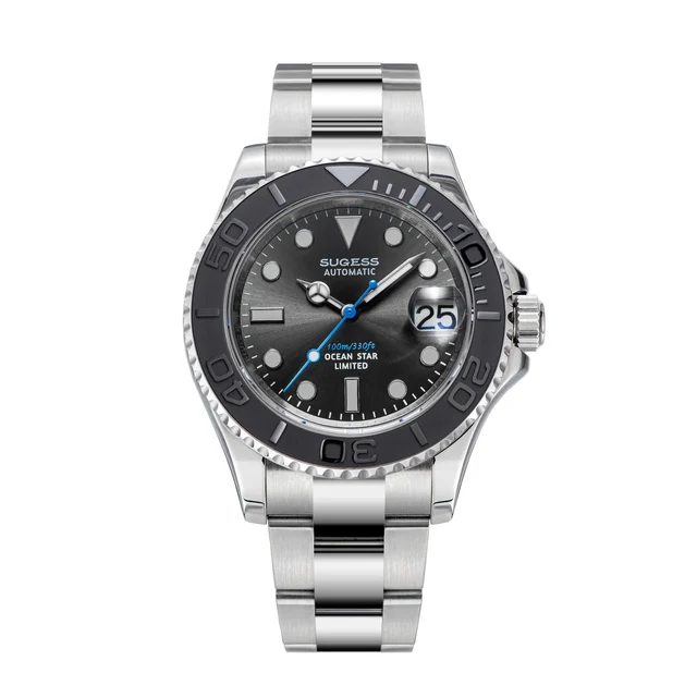 Sugess Ocean Star S450 YM Diver Watch NH35 Ceramic Bezel Black Dial kol saati