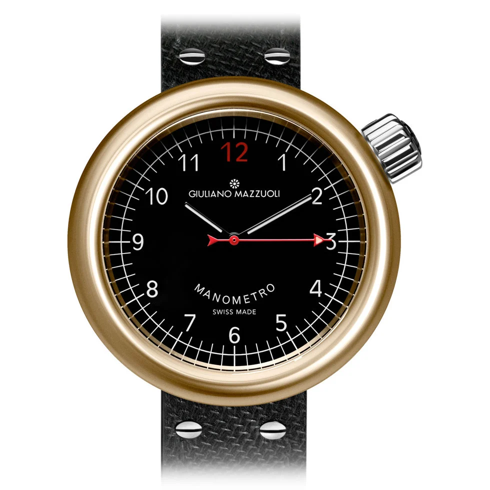 Giuliano Mazzuoli Manometro Black Bronze MNBZ02 kol saati