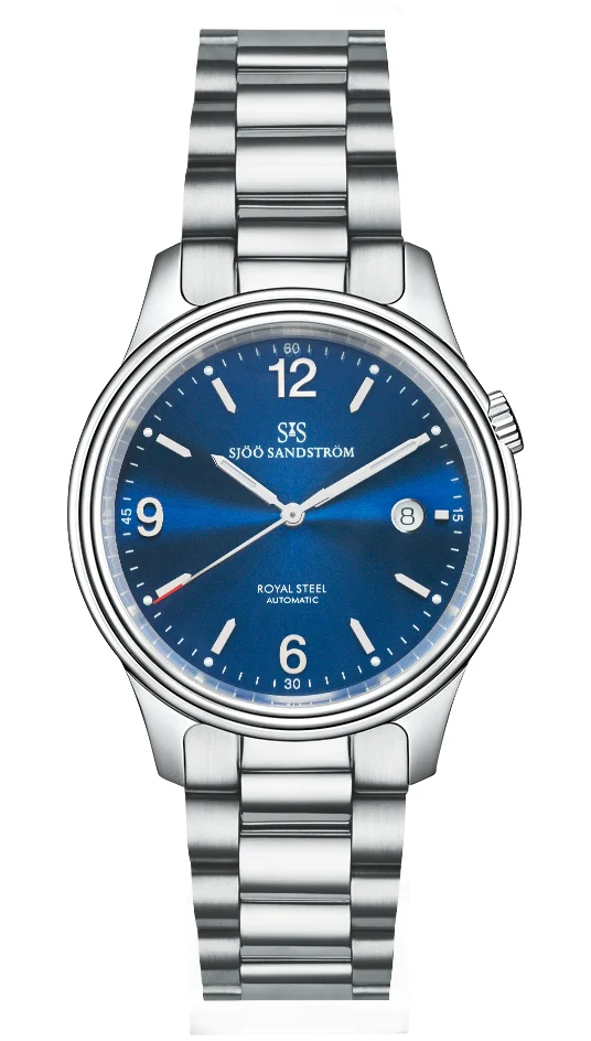 Sjöö Sandström Royal Steel Classic 009710 41 mm kol saati