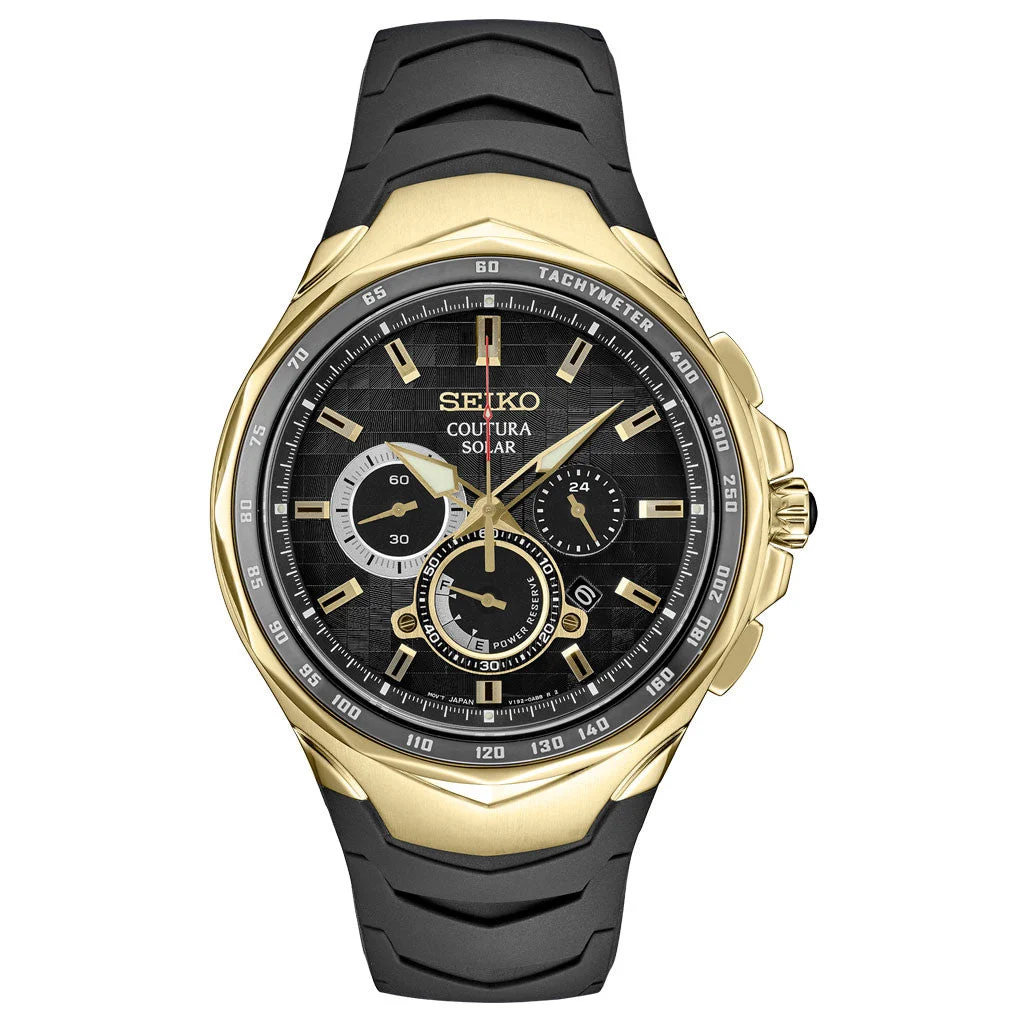 Seiko Coutura Solar Powered Chronograph with Sapphire Crystal #SSC810 45 mm kol saati