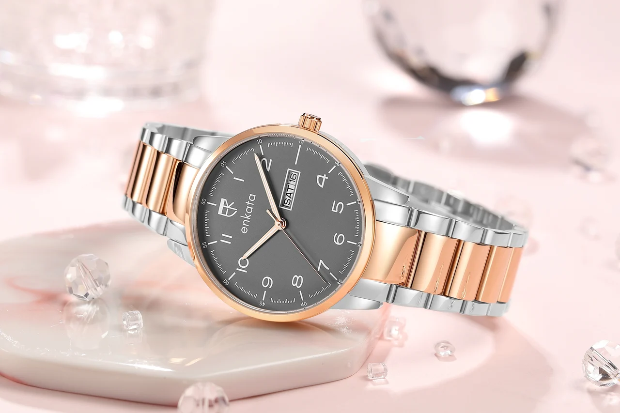 Enkatawatches Apus Grey Two Tone 40 mm kol saati