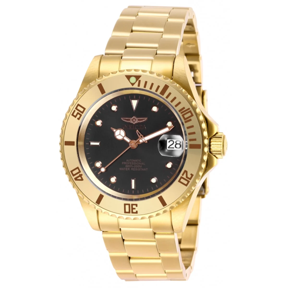 Invicta Pro Diver Connection Automatic Watch - 40mm. Gold (28664) 40 mm kol saati