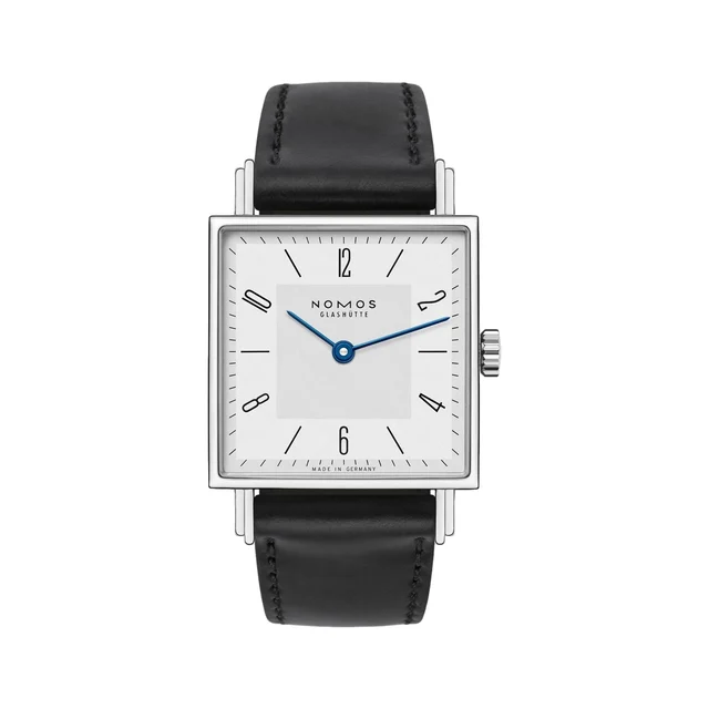 NOMOS Glashütte Tetra 27 Duo - White on Leather Strap 410 kol saati