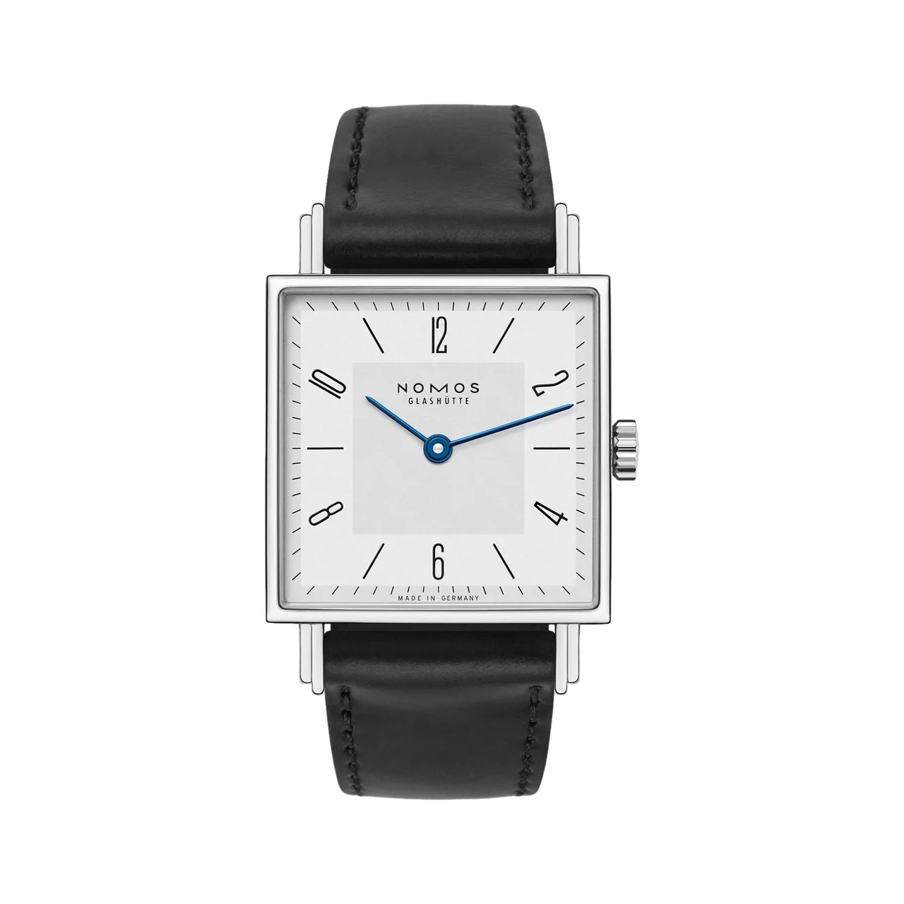 NOMOS Glashütte Tetra 27 Duo - White on Leather Strap 410 kol saati