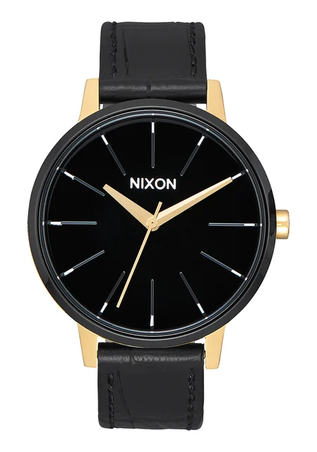 Nixon US Kensington Leather - Gold / Black / White A108-2226-00 kol saati