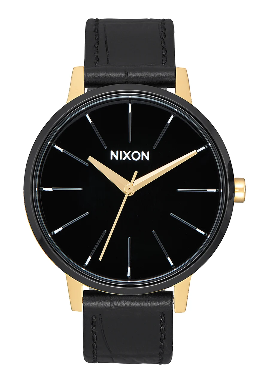 Nixon US Kensington Leather - Gold / Black / White A108-2226-00 kol saati