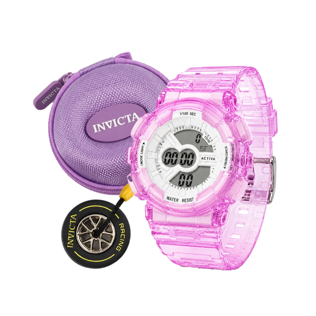 Activa Set Violet Track Limited Edition X Invicta - Digital Watch - 43mm, Purple (ACW-GA-L-503) 43 mm kol saati