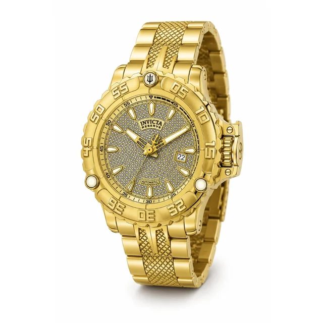 Invicta Reserve Poseidon 1.71 Carat Diamond Automatic Watch - 55mm. Gold (50448) kol saati