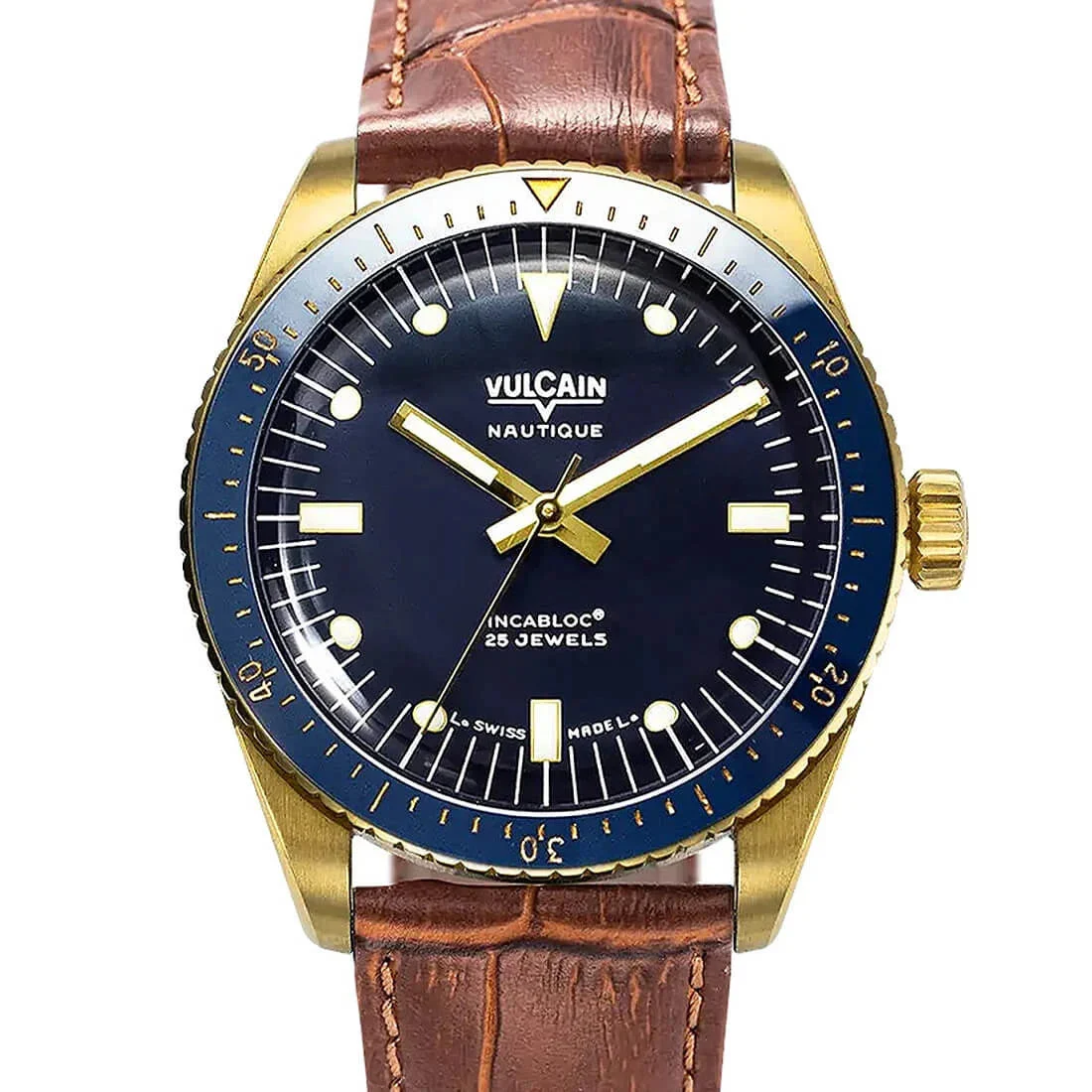 Vulcain Skindiver Nautique 42925 38 mm kol saati