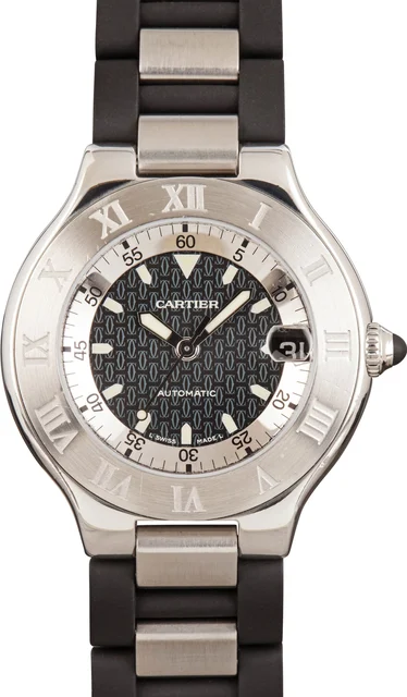 Cartier Must 21 Autoscaph Black Dial W10147U2 kol saati