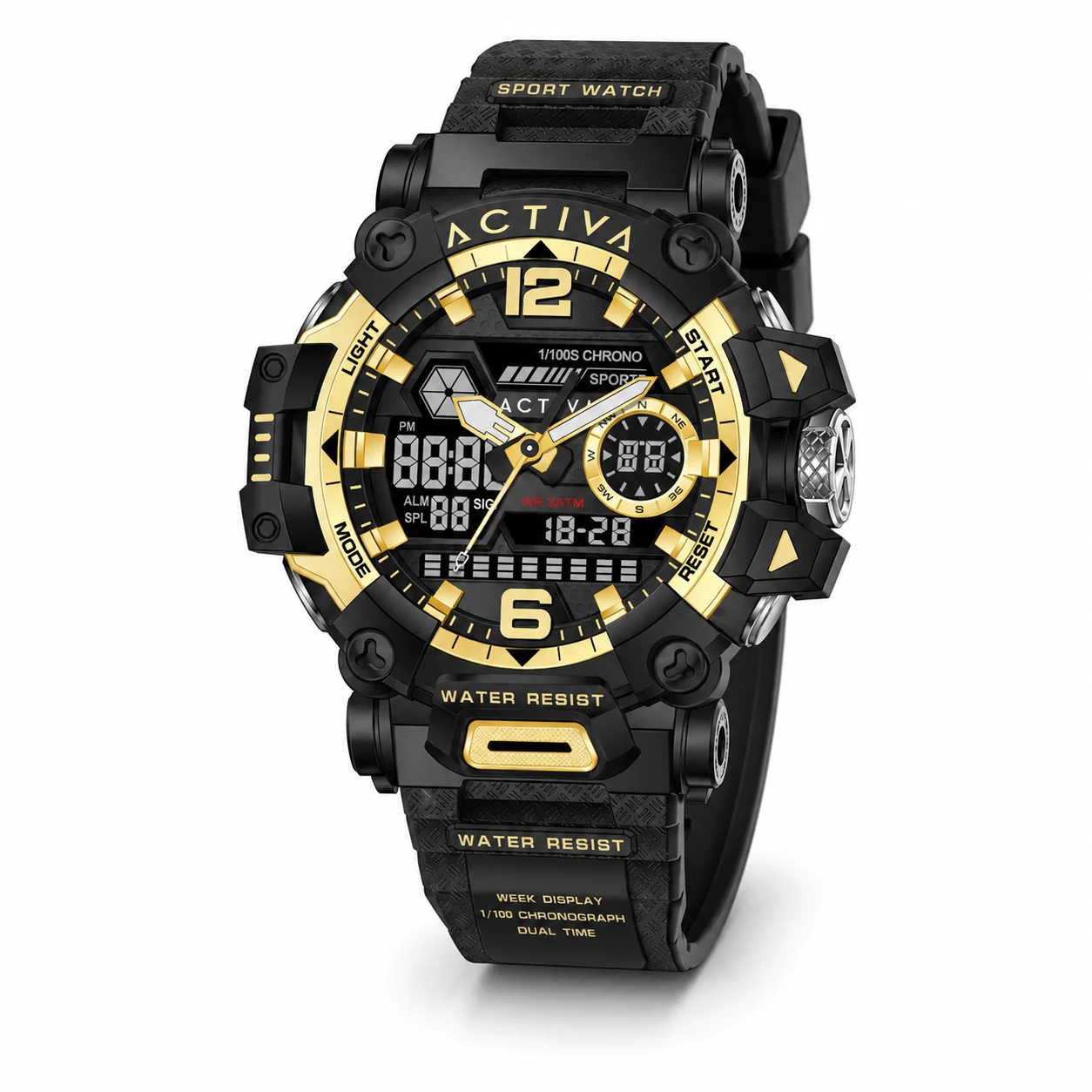 Activa Invicta Digital Watch - 49mm. Black (ACW8072-002) 49 mm kol saati