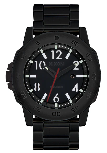 Nixon US Smyth 44 - Super Black / Black A1414-5250-00 kol saati