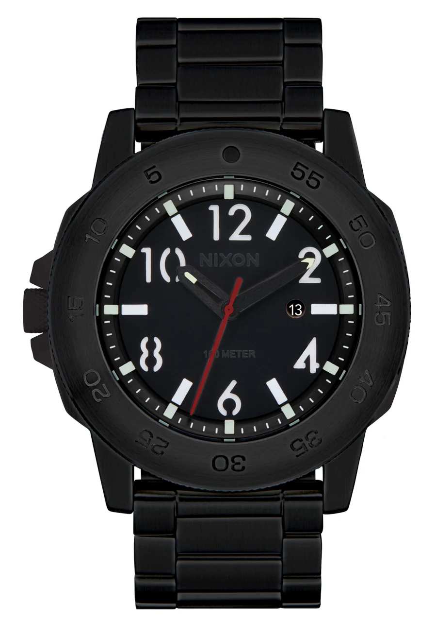Nixon US Smyth 44 - Super Black / Black A1414-5250-00 44 mm kol saati