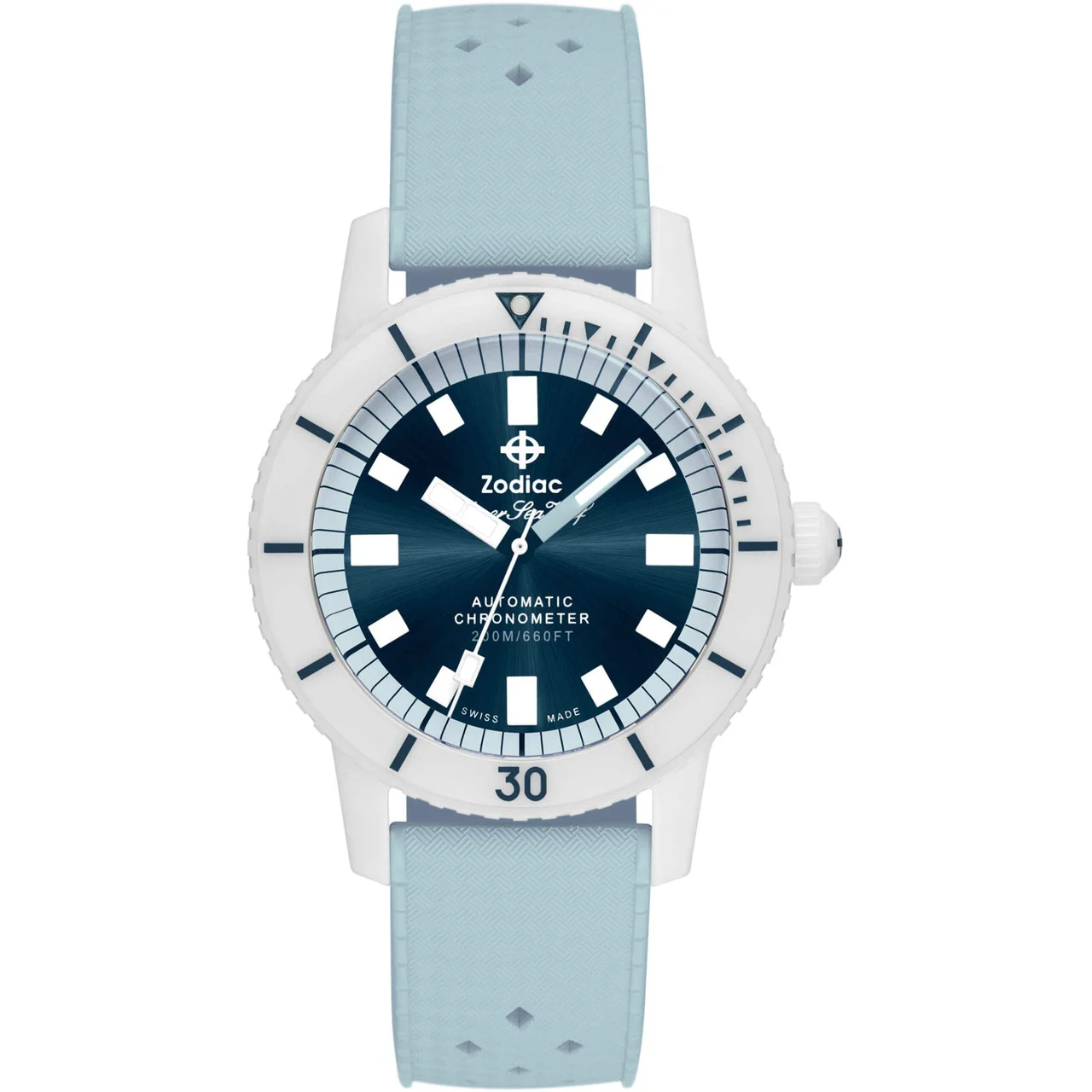 Zodiac Super Sea Wolf Ceramic Edition Blue and White ZO9590 kol saati