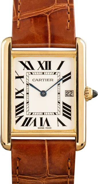 Cartier Tank Louis Ref W1529756 18k Yellow Gold kol saati