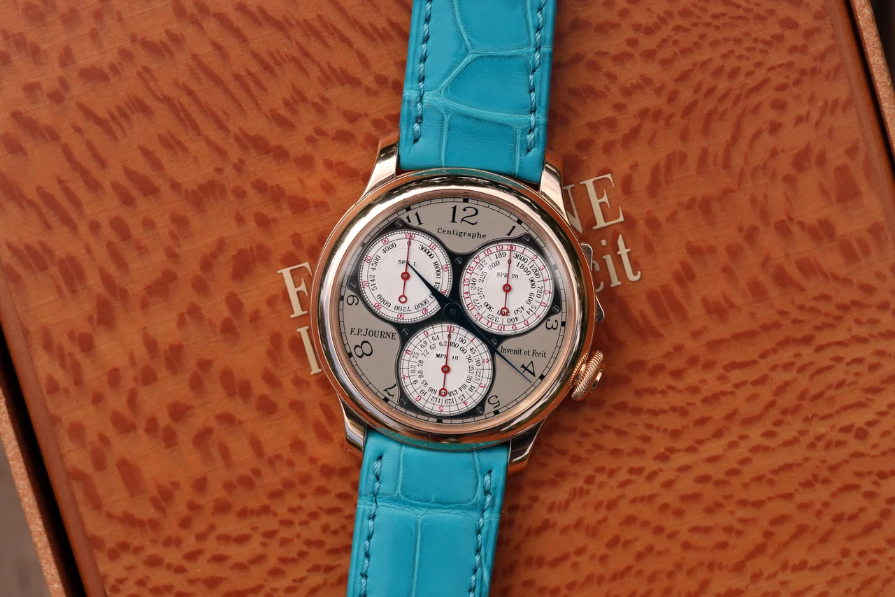 F.P. Journe Centigraphe Souverain ref. CT “Red Gold/Gray” 40 mm kol saati