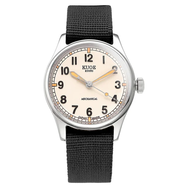 Kuoe Old Smith 90-002 Automatic 38mm Watch with Ivory Dial #OS90002-ND-IV-LARGE kol saati
