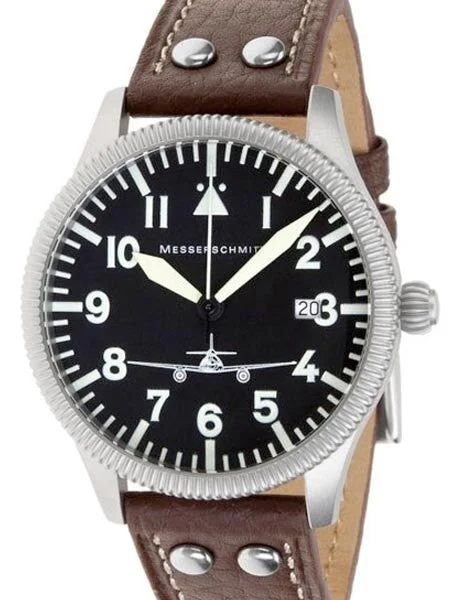 Messerschmitt Sand Blasted Case with Coin Edge Bezel #ME262-41B kol saati