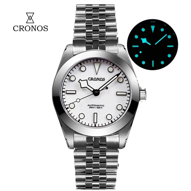 Cronos Watch Store Cronos BB39 NH35 Snowflake Automatic Men Watch L6025-Jubilee bracelet 克