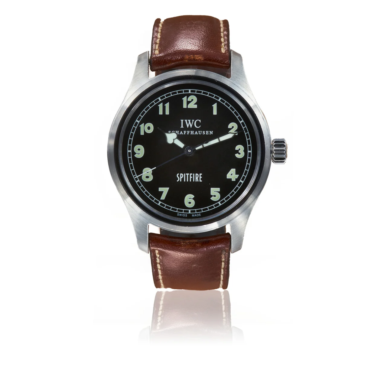 IWC Ref. 3523, self-winding, centre-seconds; “Mark XV”, “Spitfire”; limited edition of 1 000 pieces; stainless steel kol saati