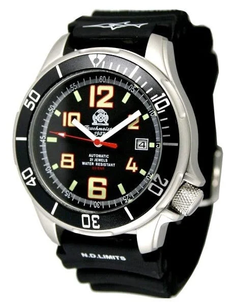 Tauchmeister Miyota 8215 Automatic Dive Watch, Offset Crown T0207 kol saati