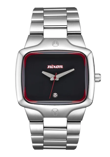 Nixon US Player - Silver / Red A140-1263-00 kol saati