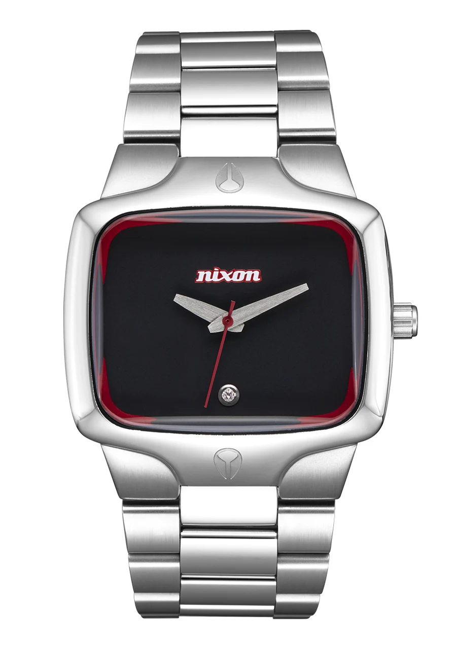 Nixon US Player - Silver / Red A140-1263-00 kol saati
