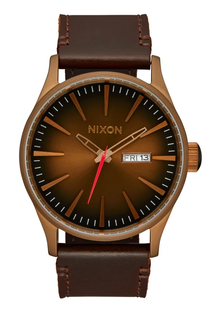 Nixon US Sentry Leather - Bronze / Black A105-5145-00 kol saati