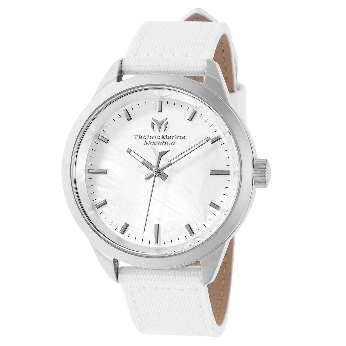 Technomarine MoonSun Watch w/ Mother of Pearl Dial - 40mm. White (TM-822001) 40 mm kol saati