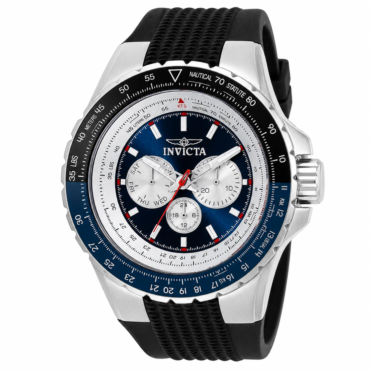 Invicta Aviator Skyshock Watch - 50mm. Black (32916) 50 mm kol saati